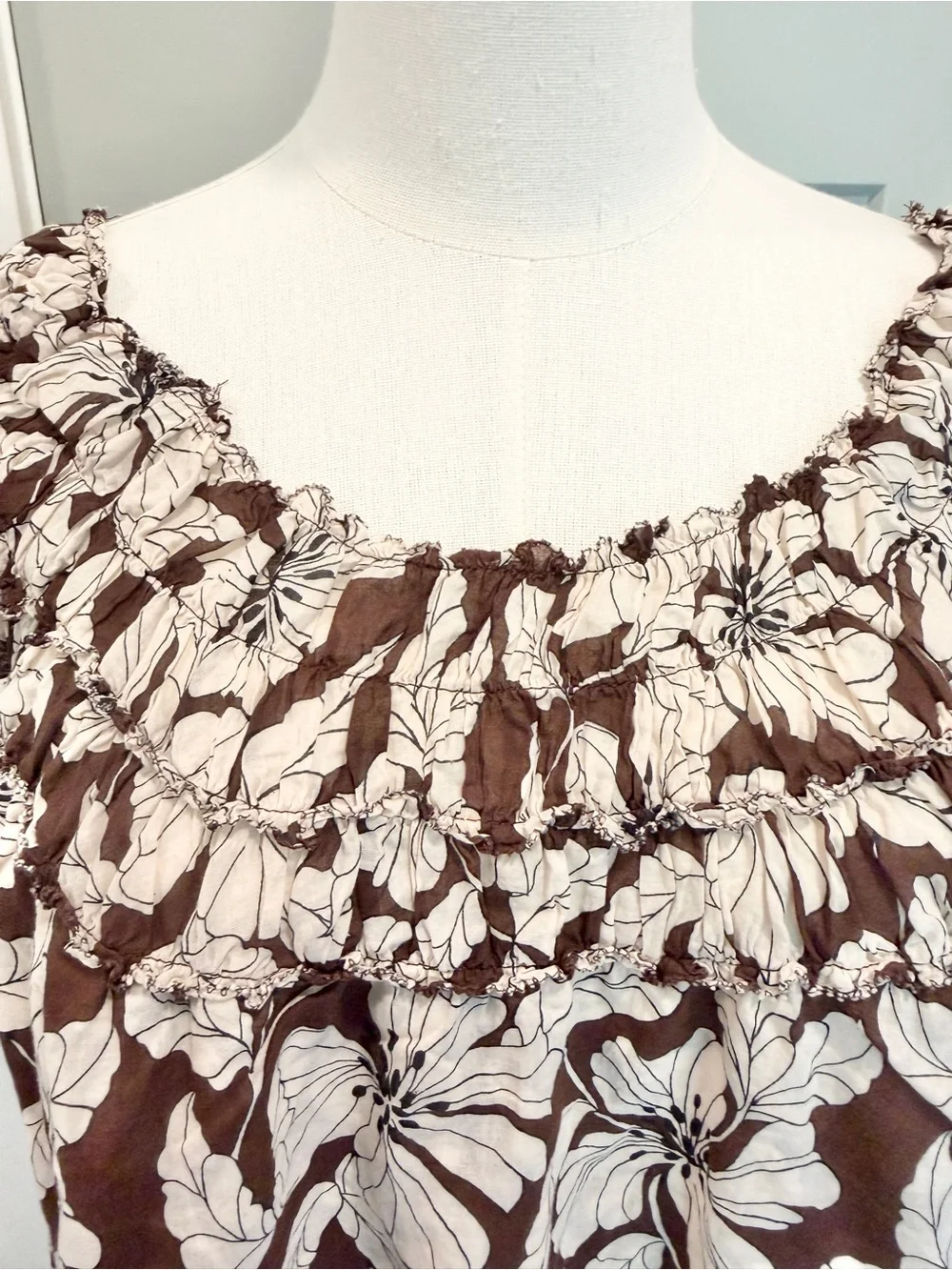 J Crew Smocked Neckline Blouse Top Cotton Fall Transitional Natural Fibers